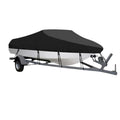 20-22ft Waterproof Boat Cover Trailerable V-Hull Runabout UV Resistant Marine Grade Storage Tarpaulin with Straps (Black, 700cm x 320cm)